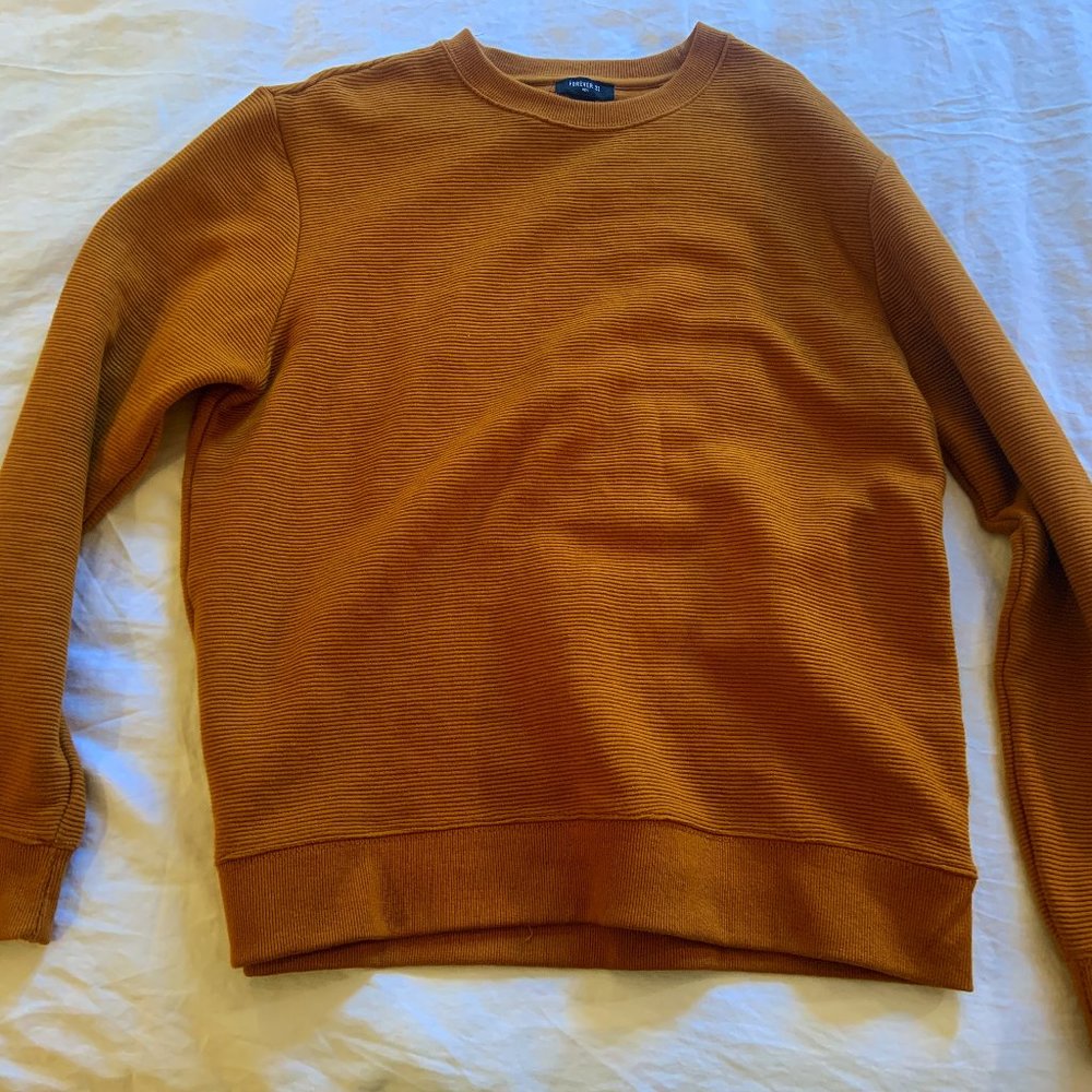 Forever 21 Mens Mustard Gold Pullover Sweater